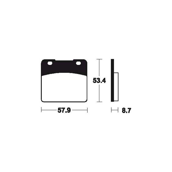 Plaquettes de frein moto métal fritté Bendix MR77