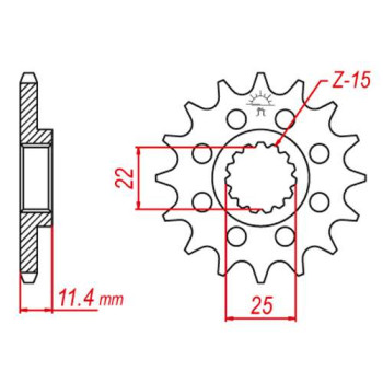 Pignon JT 16 dents pas 520 type 1902