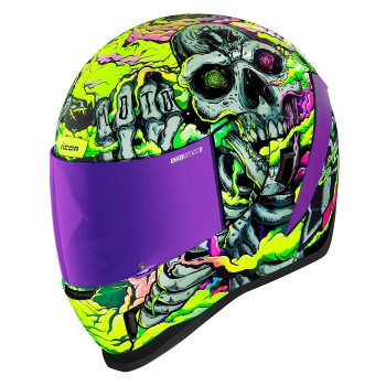 Casque moto Icon AIRFORM HIPPY DIPPY PURPLE