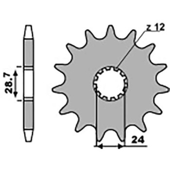 Pignon PBR 16 dents pas 530 type 526 Kawasaki GPZ750R