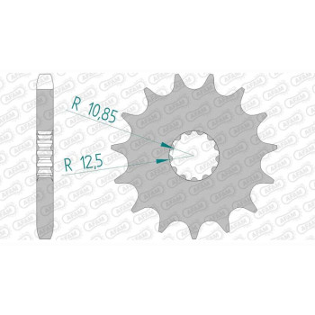 Pignon AFAM 16 dents pas 532 type 22800 Suzuki GSX1100F
