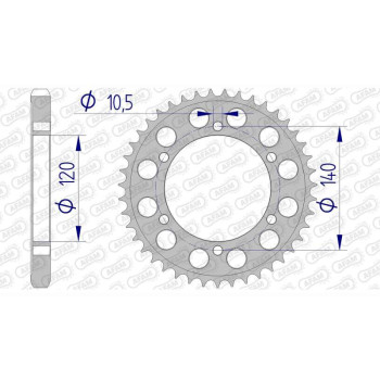 Alu Crown AFAM 42 teeth not 530 type 17603
