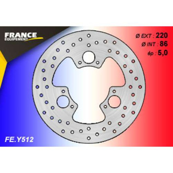 Disque de frein arrière France Equipement FE.Y512 Disque de frein arrière France Equipement FE.Y512