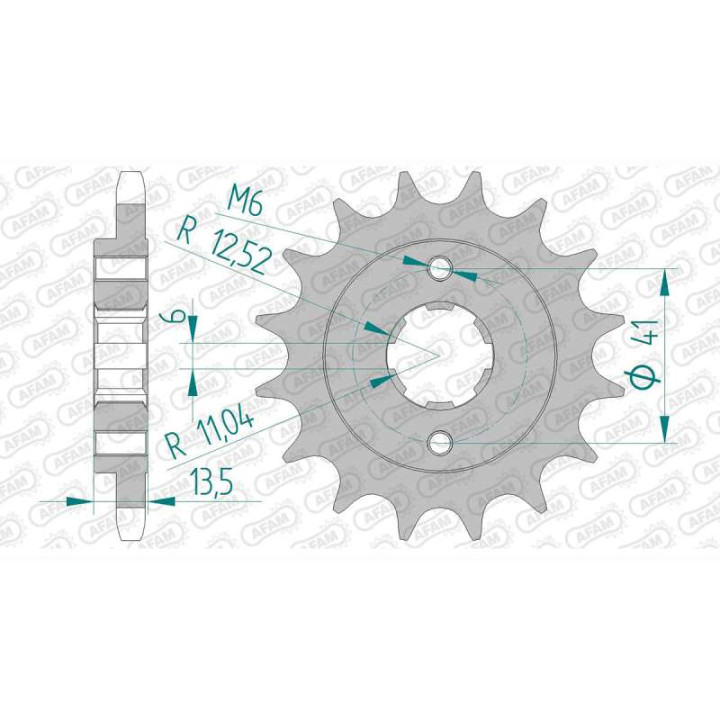 Pignon AFAM 16 dents pas 525 type 20506 Honda VT 600 C Shadows CUS