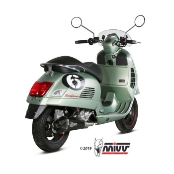 Ligne complète Mivv DELTA RACE Inox noir (P.008.LDRB) Piaggio Vespa GTS 300