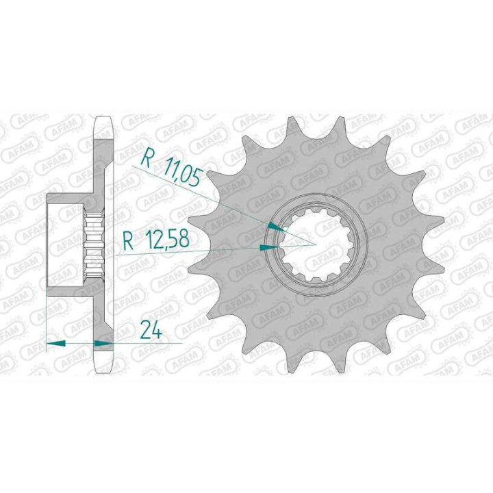 Pignon AFAM 16 dents pas 525 type 94605 MV Agusta F3 675