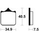 Tecnium MF262 sintered metal motorcycle brake pads