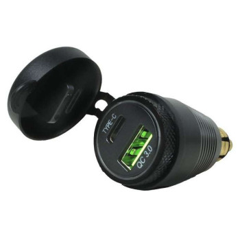 Adaptateur Chaft Din USB QC 3.0 + USB TYPE C