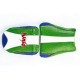 Housse de selle Bagster (2034D) Vert/Blanc/Violet Fonce/Lettres Rouges Kawasaki ZX9 R NINJA 97