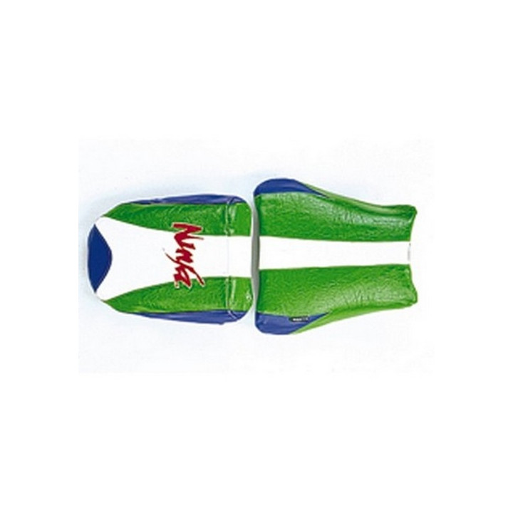 Housse de selle Bagster (2034D) Vert/Blanc/Violet Fonce/Lettres Rouges Kawasaki ZX9 R NINJA 97