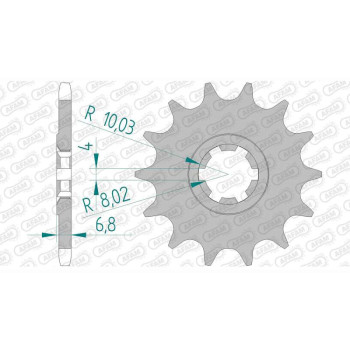 Pignon AFAM 14 dents pas 420 type 22103 Suzuki RG 50