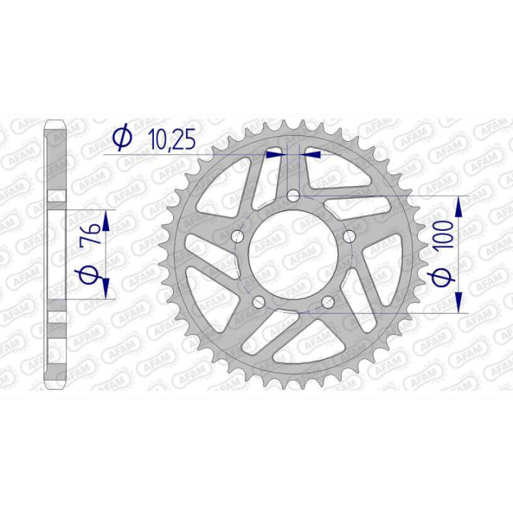 Couronne alu AFAM 47 dents pas 525 type 93630 Yamaha YZF 1000 R1 SP Couronne alu AFAM 47 dents pas 525 type 93630 Yamaha YZF 1000 R1 SP