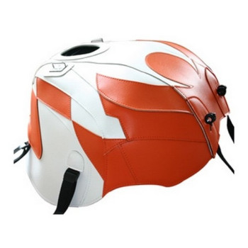 Tapis de réservoir Bagster blanc/damier orange (1486P) Aprilia 1000 Tuono/Factory Tapis de réservoir Bagster blanc/damier orange (1486P) Aprilia 1000 Tuono/Factory