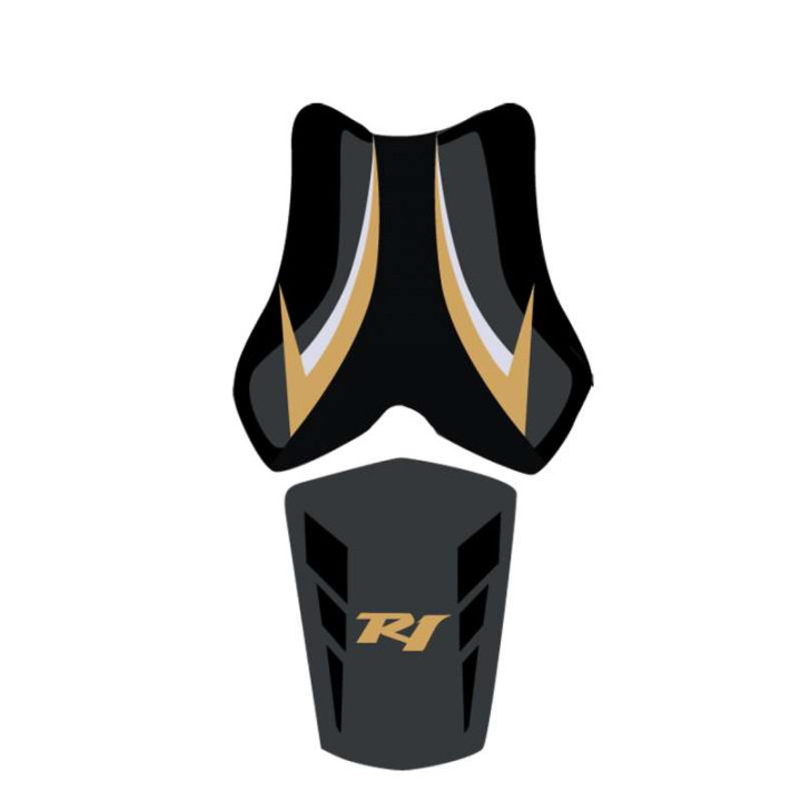Saddle cover Bagster (2211C) Black/gold/White Yamaha YZF-R1 09