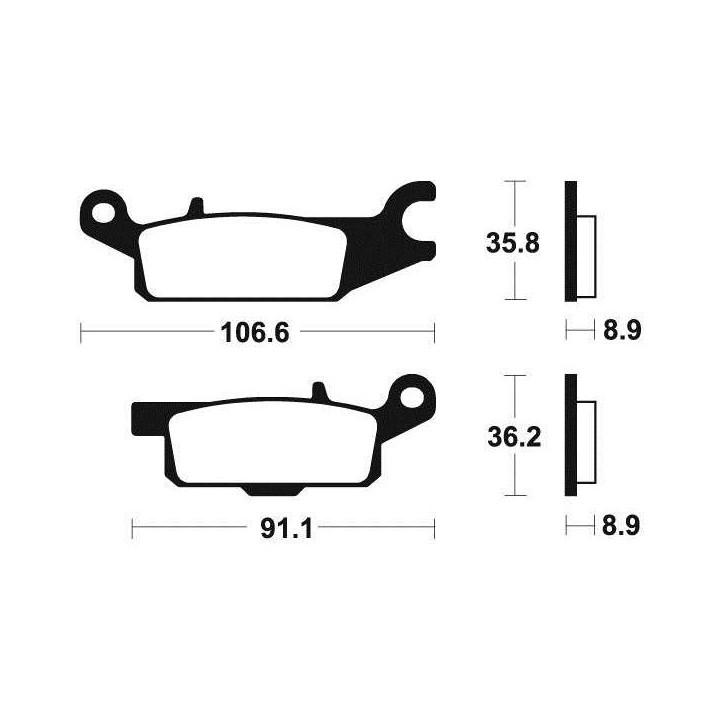 Plaquettes de frein métal fritté BENDIX MOR352