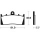 Plaquettes de frein métal fritté BENDIX MF243