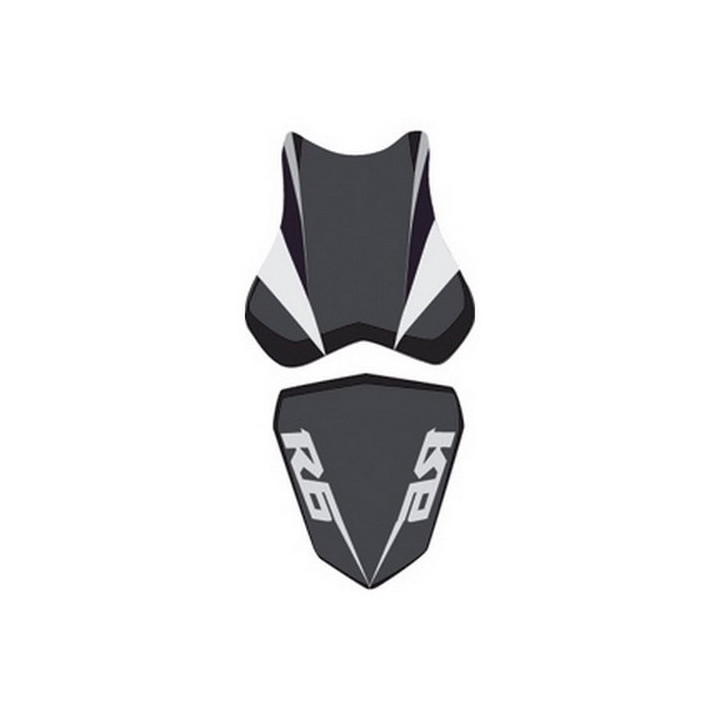 Housse de selle Bagster (2172E) Noir/Noir Mat/Anthracite/Gris Clair/Lettres Grises Yamaha YZF-R6 07