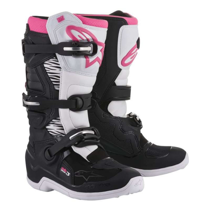 ALPINESTARS STELLA TECH 3 BLACK WHITE PINK women's motocross boots