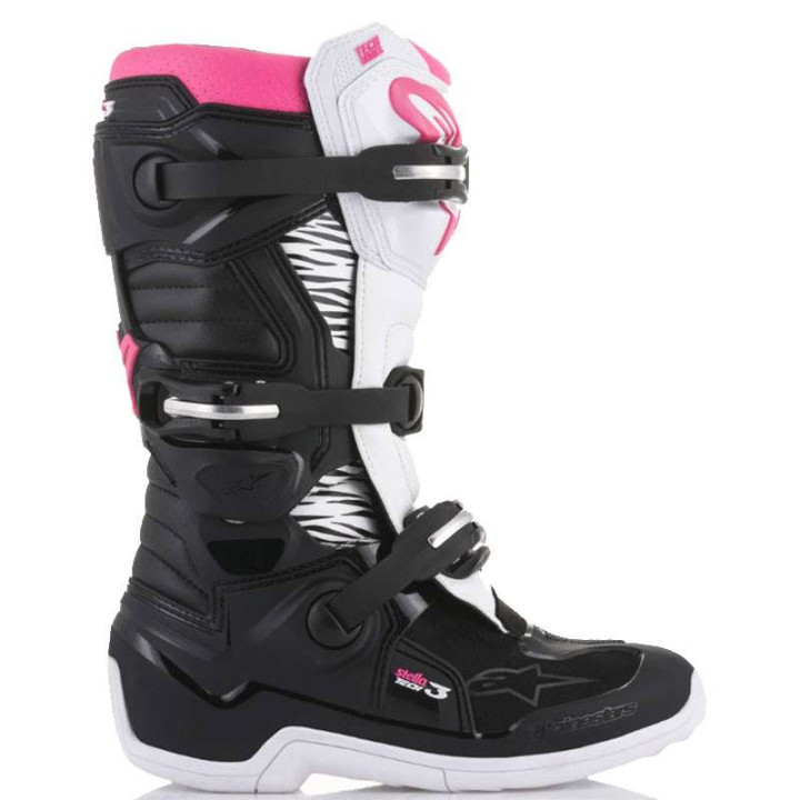 ALPINESTARS STELLA TECH 3 BLACK WHITE PINK women's motocross boots