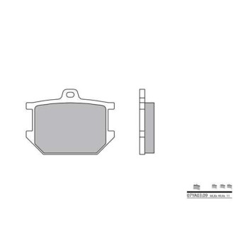 Plaquettes de frein organique BREMBO 07YA0309