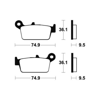 Plaquettes de frein moto organique Bendix MA104