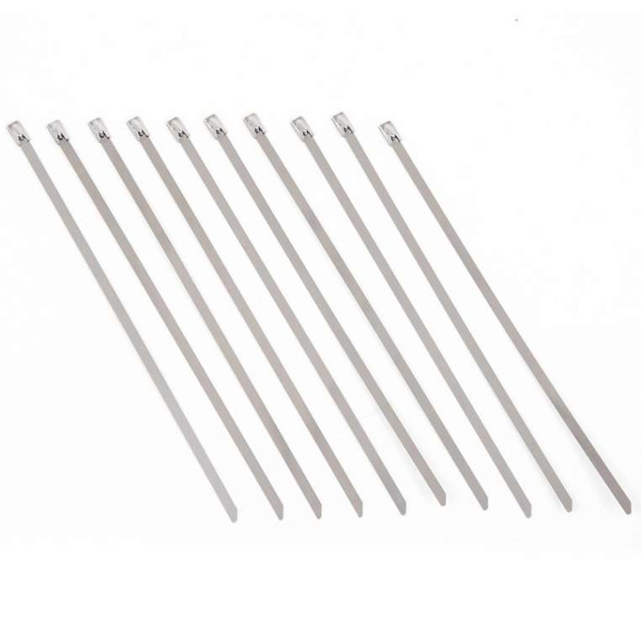 Kit de 10x colliers inox 5x300mm pour bande d'échappement
