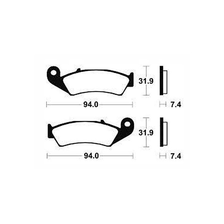Plaquettes de frein organique BENDIX MA421