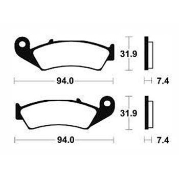 Plaquettes de frein organique BENDIX MA421
