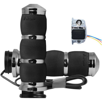 Poignées chauffantes Avon AIR CUSHION CHROME Harley Davidson (Push Pull) Poignées chauffantes Avon AIR CUSHION CHROME Harley Davidson (Push Pull)