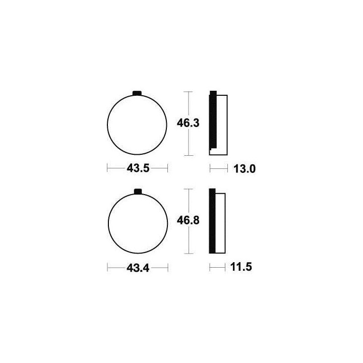 Plaquettes de frein organique BENDIX MA38
