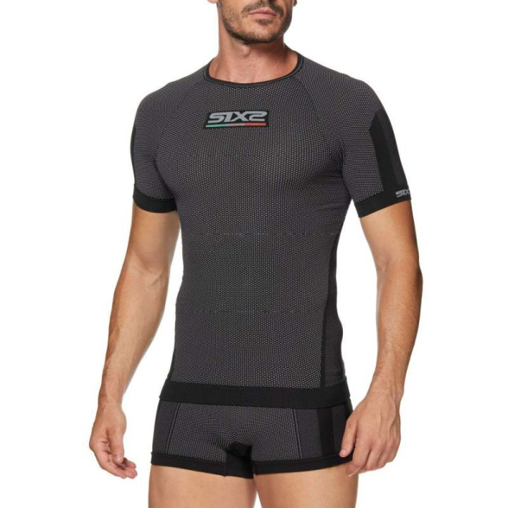 Maillot thermique moto SIXS TS1 BLACK CARBON