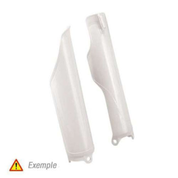 Protections de fourche moto cross UFO blanc Suzuki RM125/250 91 Protections de fourche moto cross UFO blanc Suzuki RM125/250 91
