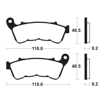 Plaquettes de frein métal fritté Tecnium MF434