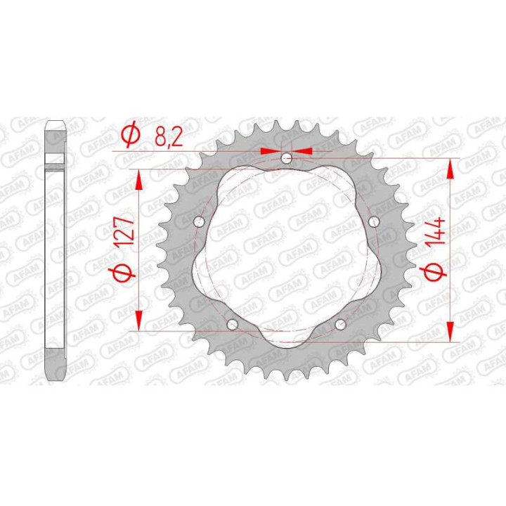AFAM steel crown 39 teeth not 525 type 50608K Ducati Monster 796