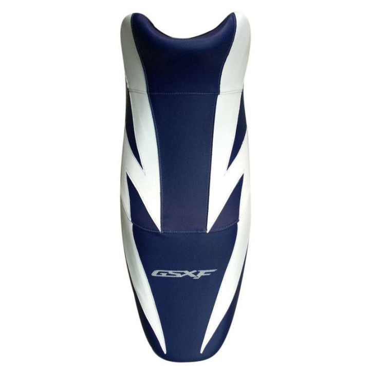 Housse de selle Bagster (2102S) Baltique/Blanc/Lettres Grises Claires Suzuki GSX600/750 F 98-04