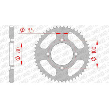 AFAM steel crown 46 teeth not 428 type 10110 AJP PR3 125 Enduro Pro