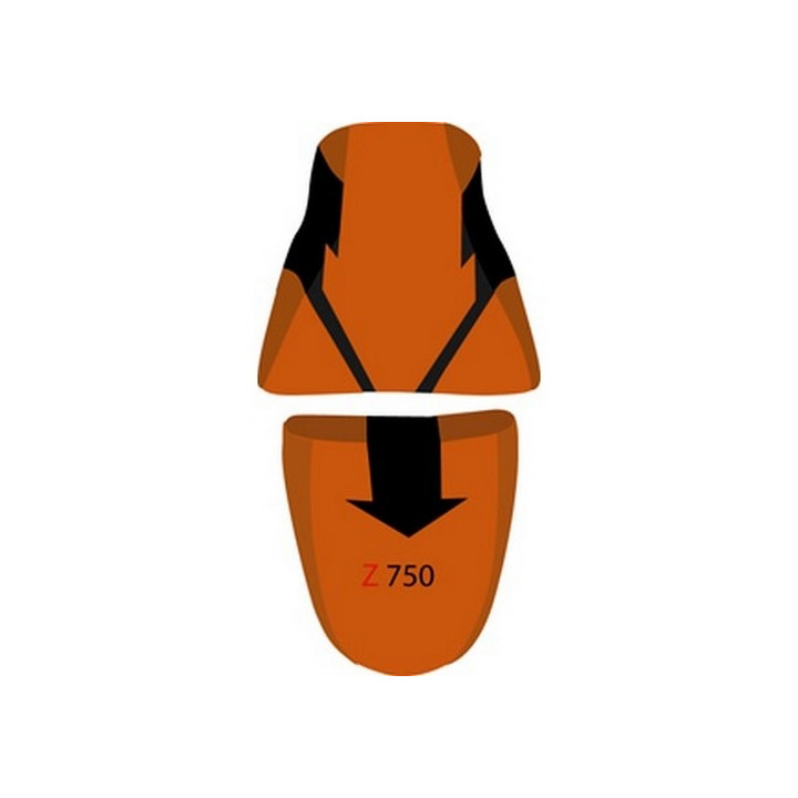 Saddle cover Bagster (2142M) Orange/Black/Black Letters Kawasaki Z750 06