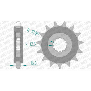 Pignon anti-bruit AFAM 15 dents pas 530 type 28400OEM Kawasaki ZZR 600