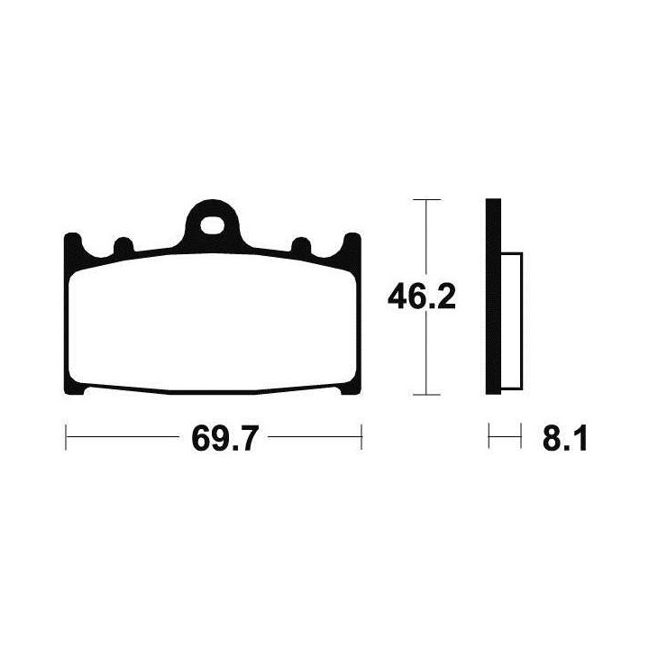 Plaquettes de frein racing Carbone BENDIX MCR131