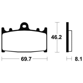 Plaquettes de frein racing Carbone BENDIX MCR131