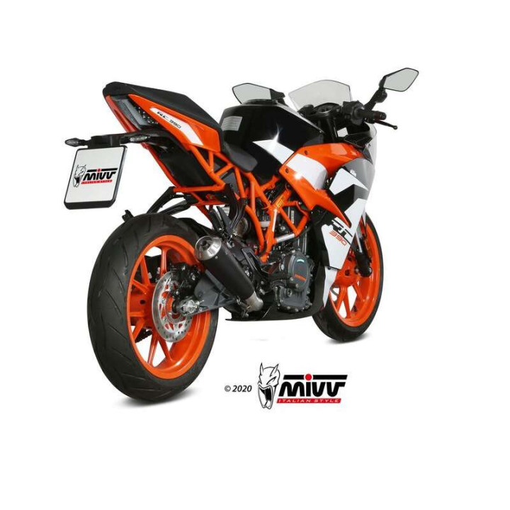 Mivv X-M1 approved muffler Inox black (KT.019.LC4B) KTM RC125/390/Duke 125/390 17-20