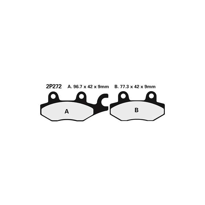 Semi-metal brake pads Nissin 2P-272NS