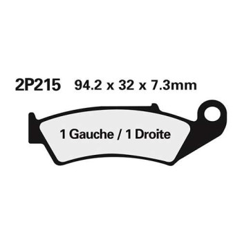 Semi-metal brake pads Nissin 2P-215GS