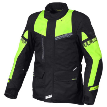 Veste moto Macna ASPIRE Noir/Jaune Fluo
