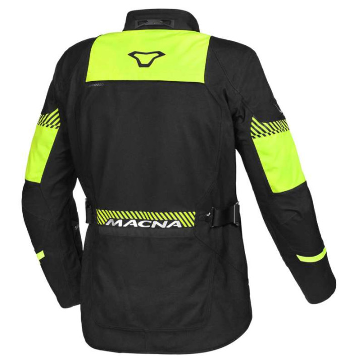 Veste moto Macna ASPIRE Noir/Jaune Fluo