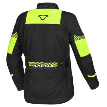 Veste moto Macna ASPIRE Noir/Jaune Fluo