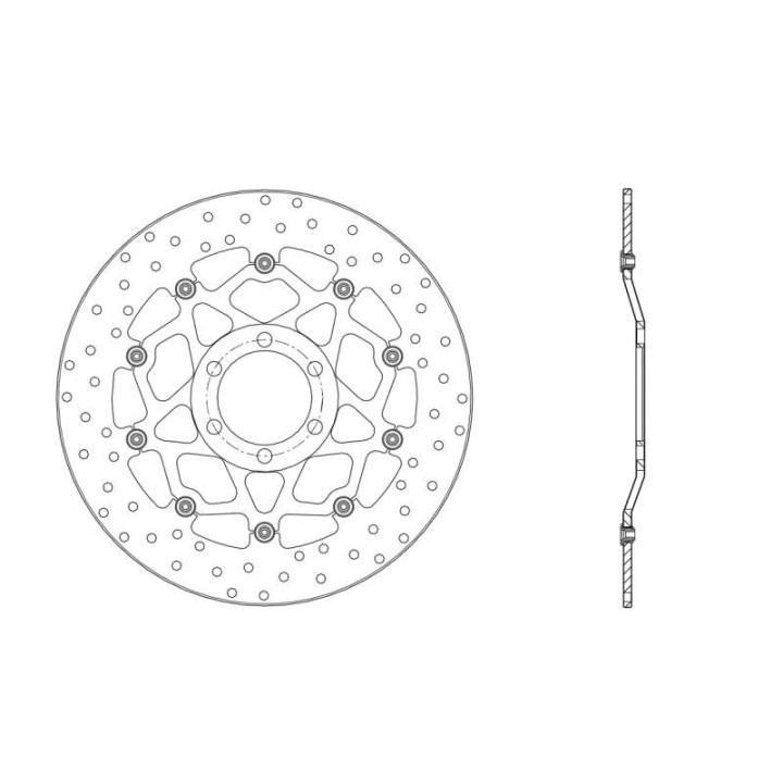 Disque de frein  avant Brembo Série Oro 78B40871 Yamaha FZ1-N/S FAZER 06- et YZF R1 04-06