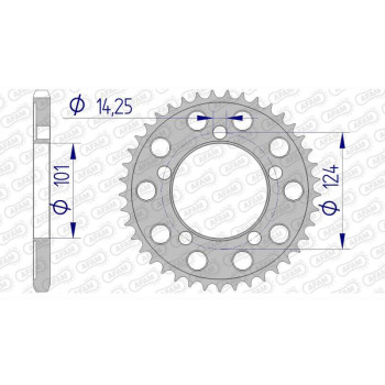 AFAM 38 teeth not 525 type 72801 KTM SMC 950 R Supermoto
