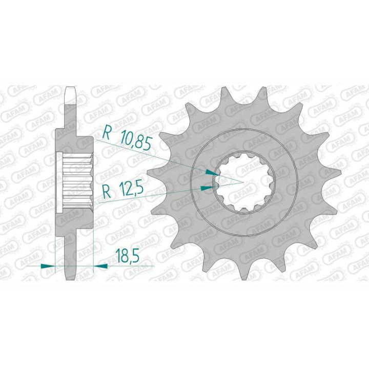 AFAM sprocket 14 teeth pitch 520 type 24603 Kawasaki Z 750 R