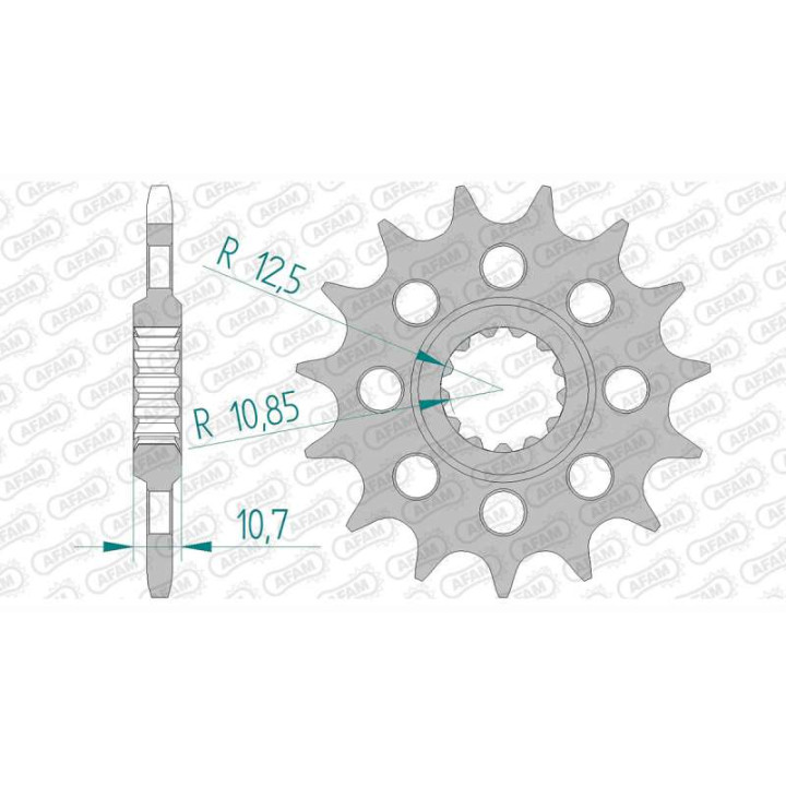 Pignon AFAM 16 dents pas 520 type 21511 Yamaha YZF 600 R6